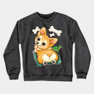 Corgi Pet Dog Playful Cartoon Character Crewneck Sweatshirt